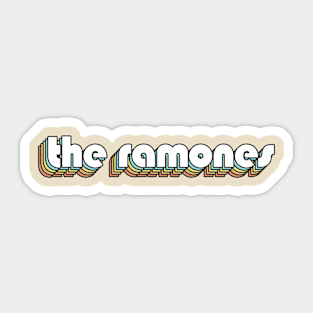 The Ramones - Retro Rainbow Typography Faded Style Sticker